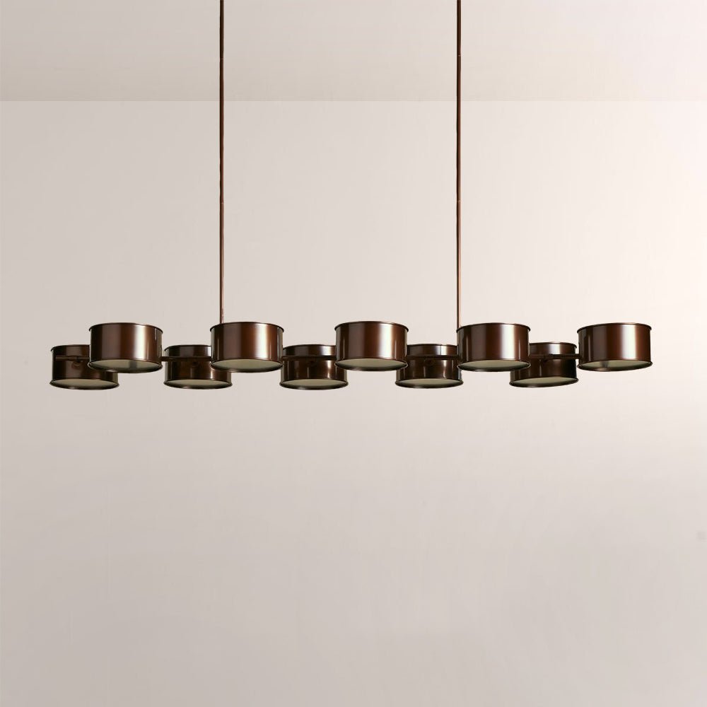 Daphna Linear Metal Drum Chandelier - Zelno Lighting