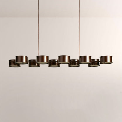 Daphna Linear Metal Drum Chandelier - Zelno Lighting