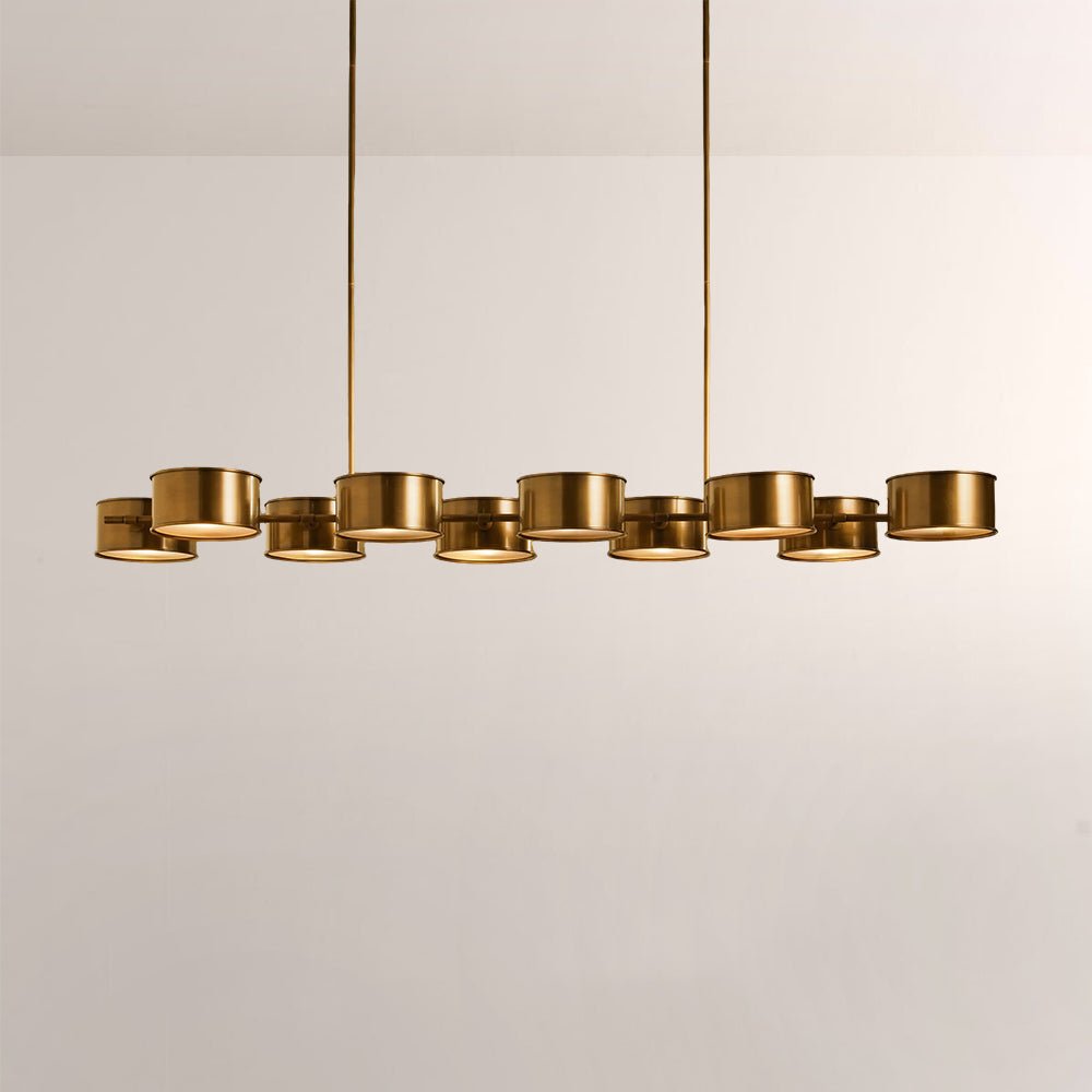 Daphna Linear Metal Drum Chandelier - Zelno Lighting
