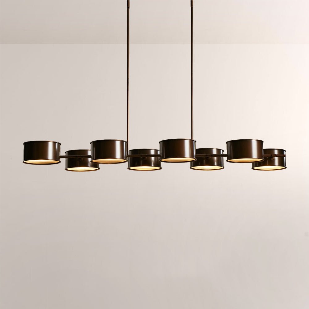 Daphna Linear Metal Drum Chandelier - Zelno Lighting