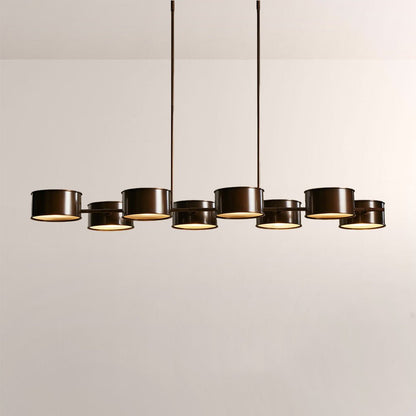 Daphna Linear Metal Drum Chandelier - Zelno Lighting