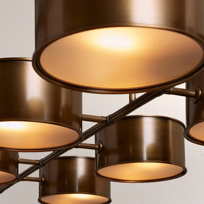 Daphna Linear Metal Drum Chandelier - Zelno Lighting