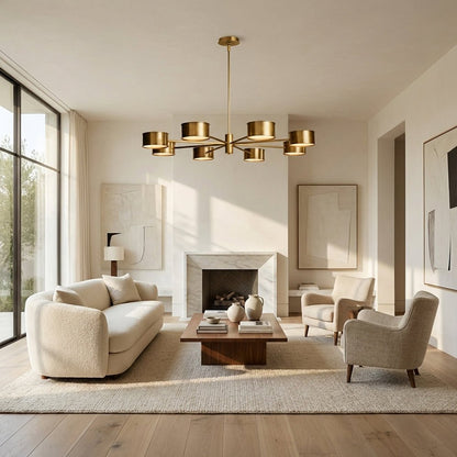 Daphna Metal Round Chandelier - Zelno Lighting