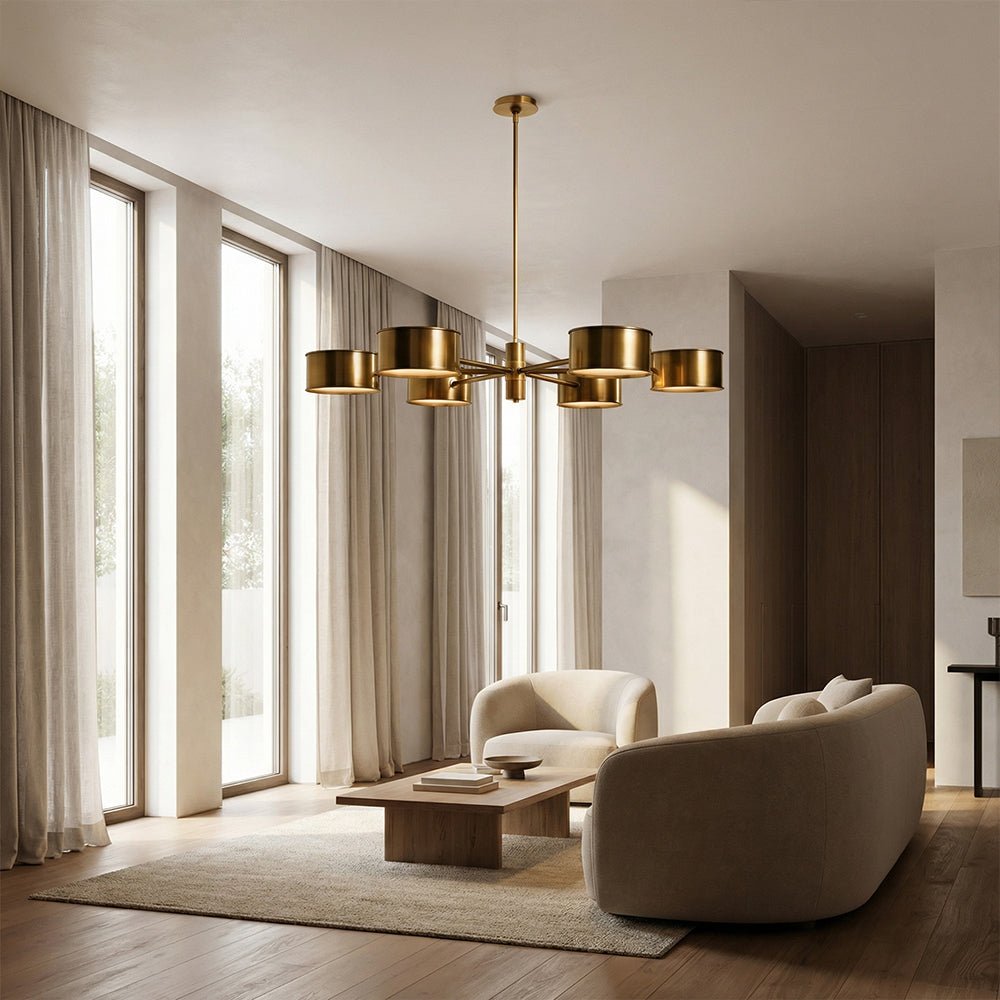 Daphna Metal Round Chandelier - Zelno Lighting