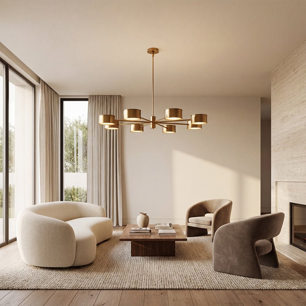 Daphna Metal Round Chandelier - Zelno Lighting