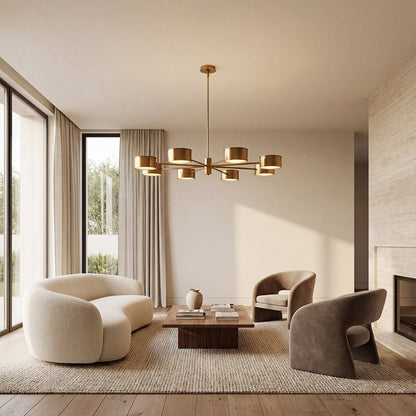 Daphna Metal Round Chandelier - Zelno Lighting