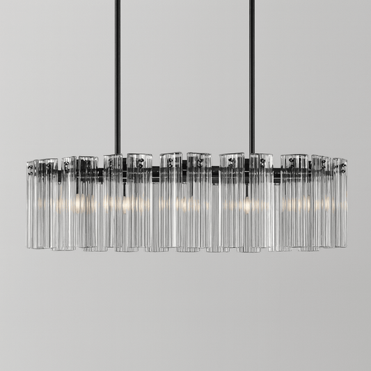 Delsie Oval Chandelier 51''63''72'' - Zelno Lighting