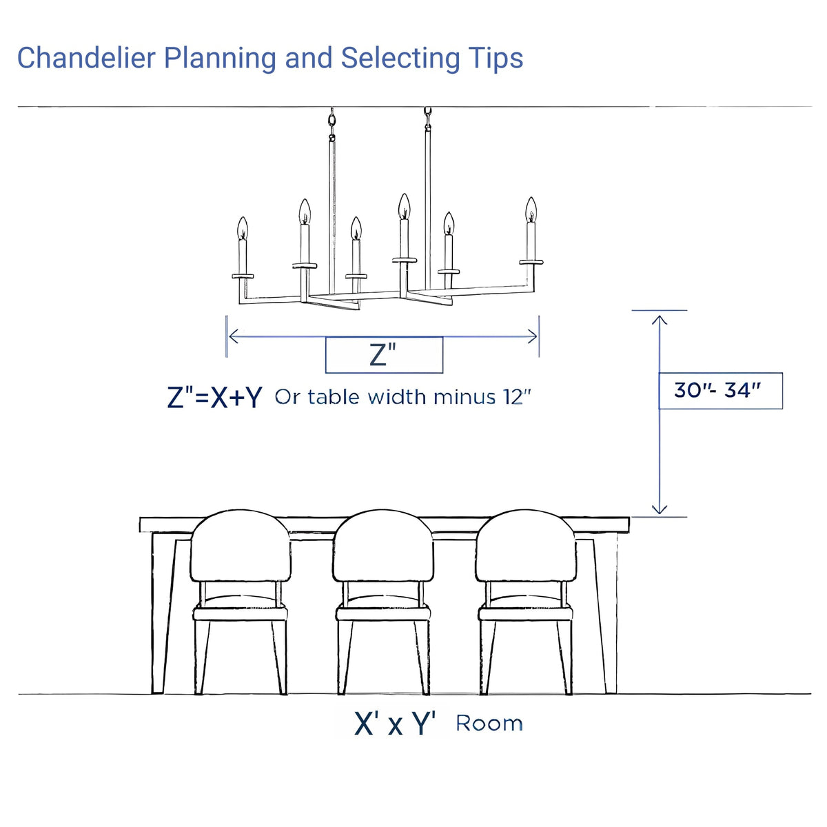 Delsie Round Chandelier 38''48''60'' - Zelno Lighting