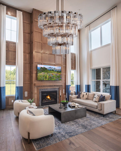 Delsie Round Chandelier 38''48''60'' - Zelno Lighting
