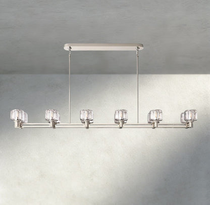Demaret double Linear chandelier 54", 72" - Zelno Lighting