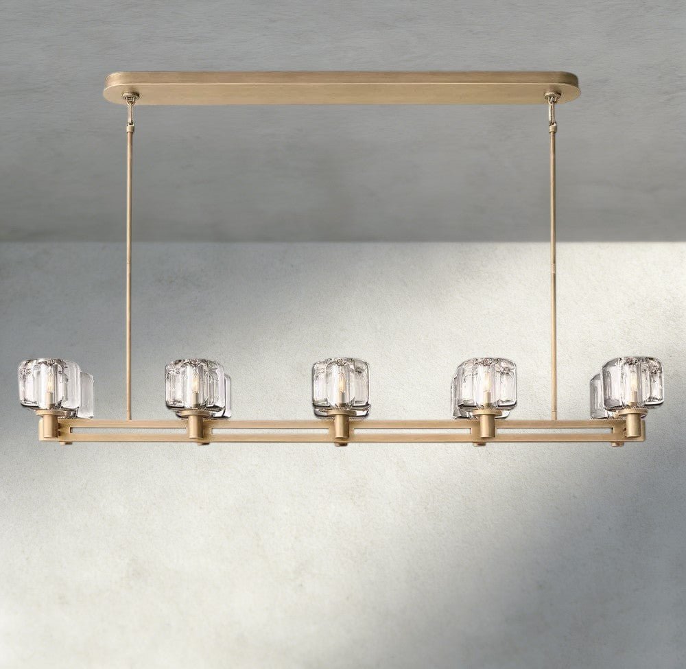 Demaret double Linear chandelier 54", 72" - Zelno Lighting