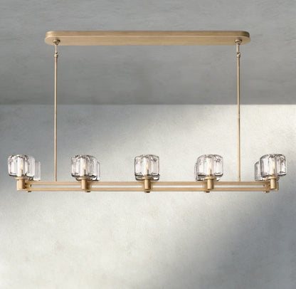 Demaret double Linear chandelier 54", 72" - Zelno Lighting