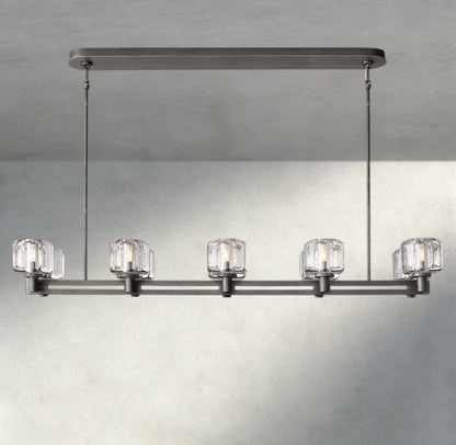 Demaret double Linear chandelier 54", 72" - Zelno Lighting