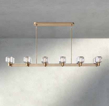 Demaret double Linear chandelier 54", 72" - Zelno Lighting