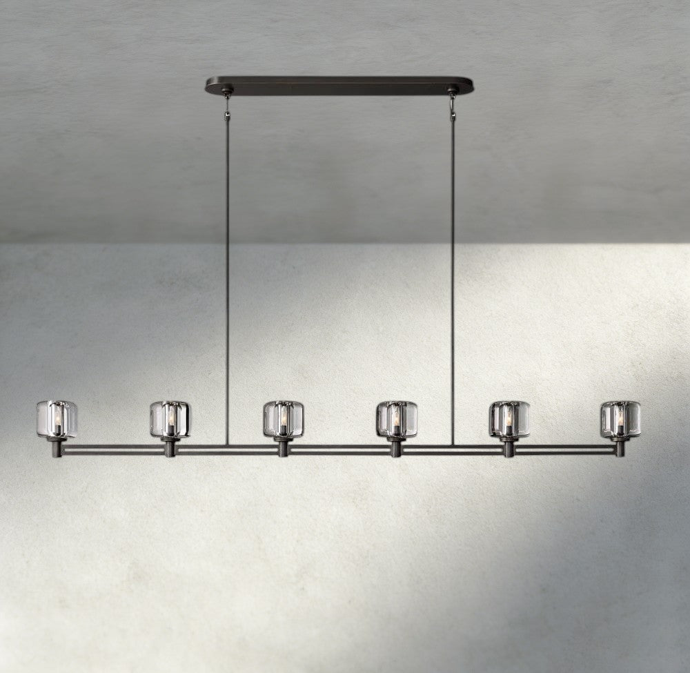 Demaret Linear Chandelier 54", 72" - Zelno Lighting