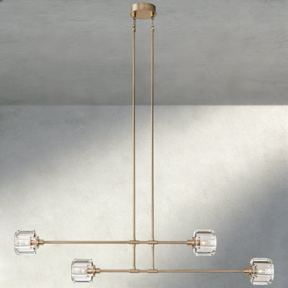Demaret Mobile Linear Chandelier 54", 72" - Zelno Lighting