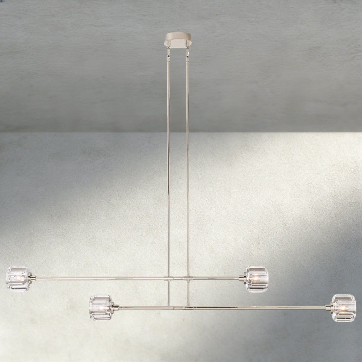 Demaret Mobile Linear Chandelier 54", 72" - Zelno Lighting