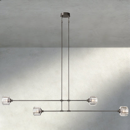 Demaret Mobile Linear Chandelier 54", 72" - Zelno Lighting
