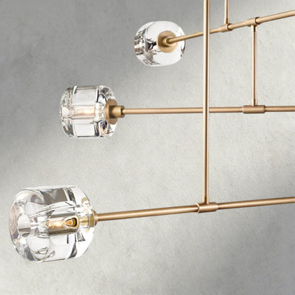 Demaret Mobile Round Chandelier 48", 62" - Zelno Lighting