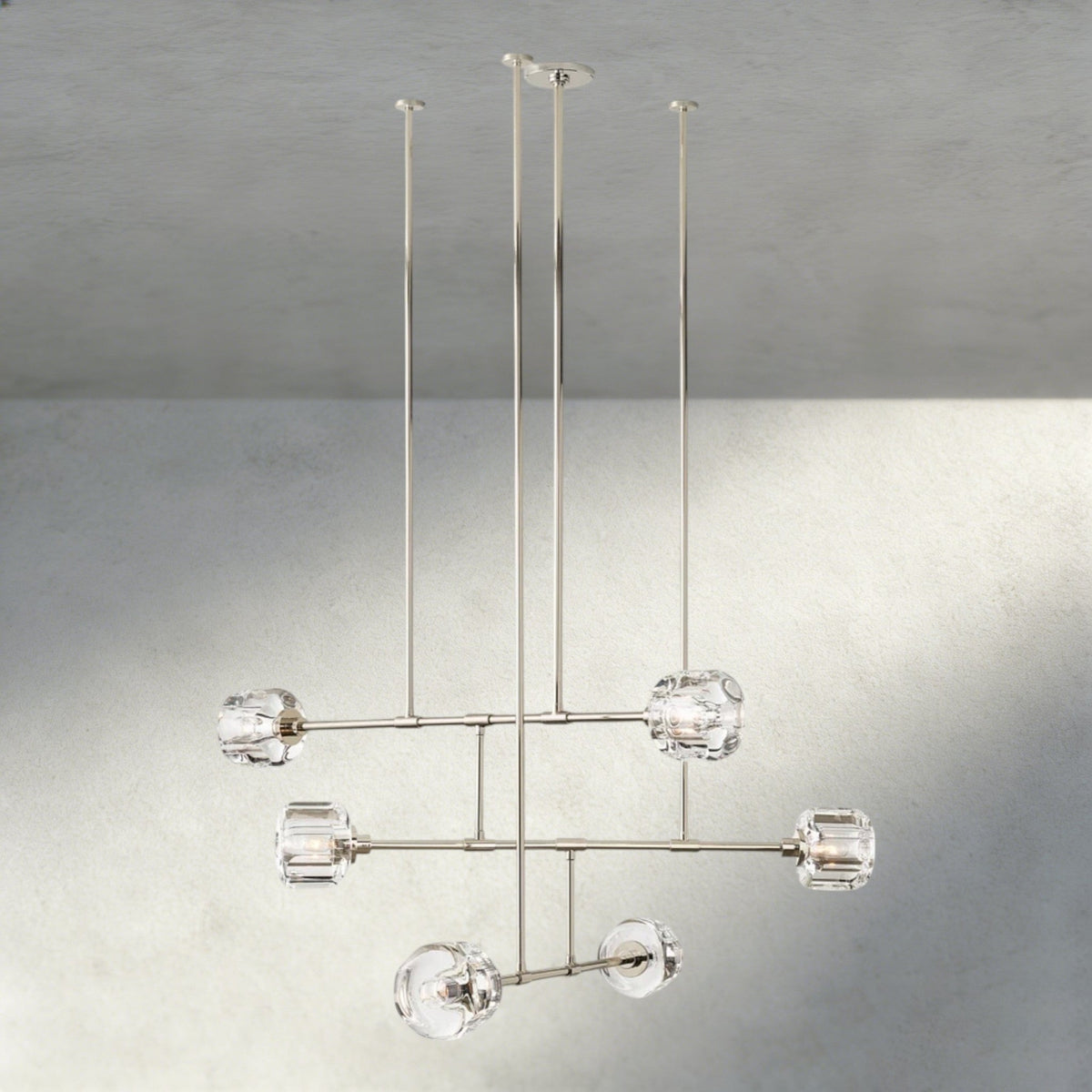 Demaret Mobile Round Chandelier 48", 62" - Zelno Lighting