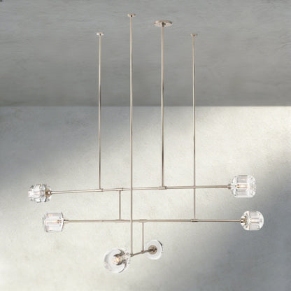 Demaret Mobile Round Chandelier 48", 62" - Zelno Lighting