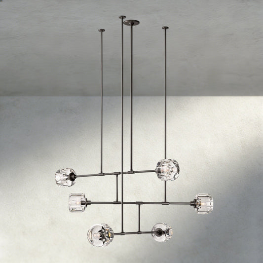 Demaret Mobile Round Chandelier 48", 62" - Zelno Lighting