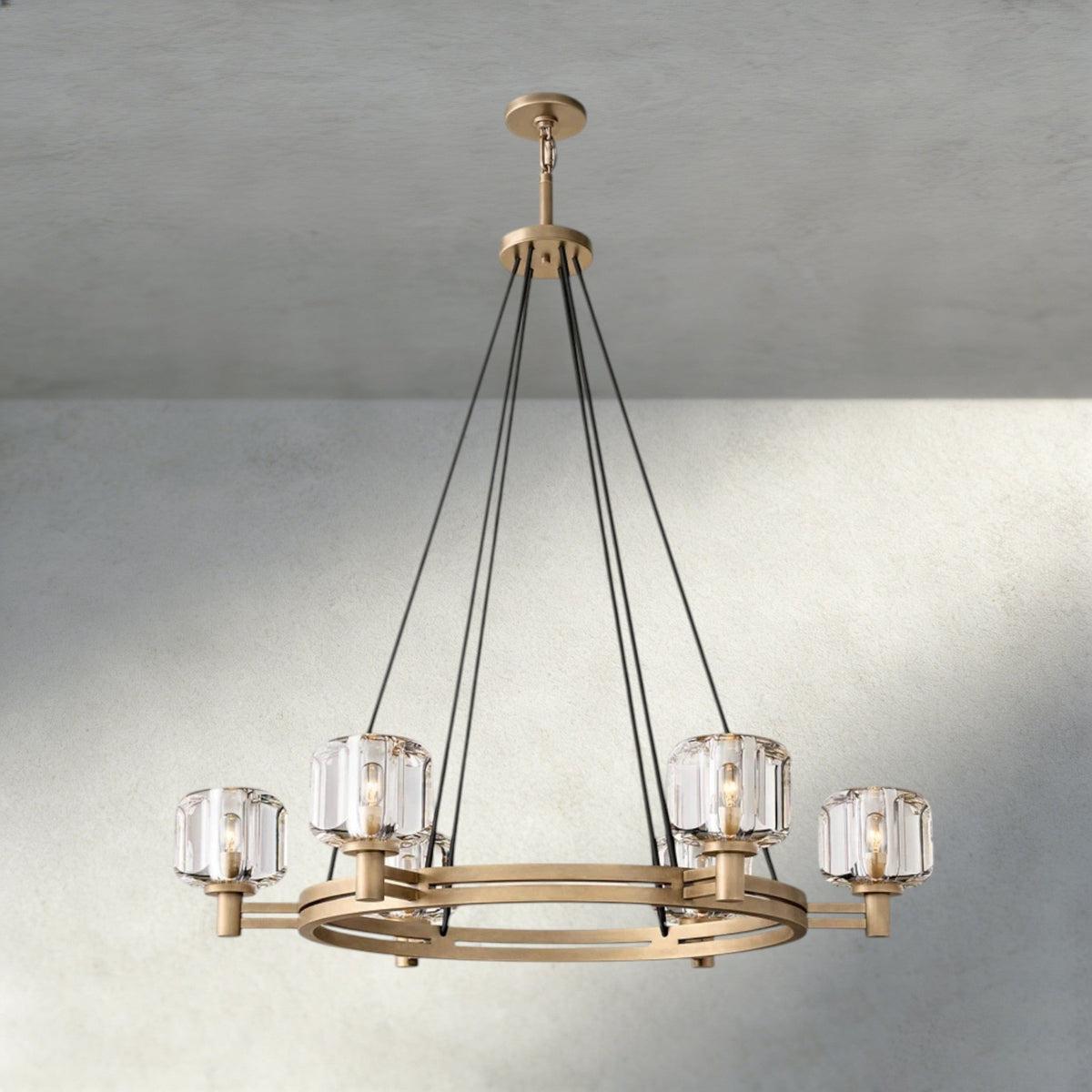 Demaret Round Chandelier 36", 48", 60" - Zelno Lighting