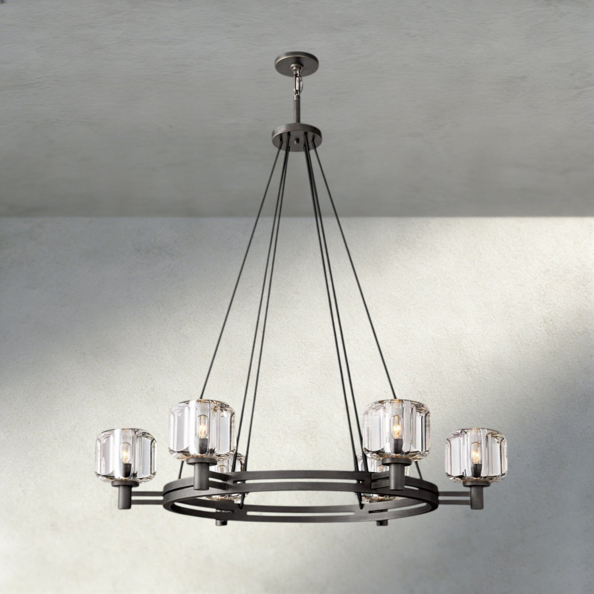 Demaret Round Chandelier 36", 48", 60" - Zelno Lighting
