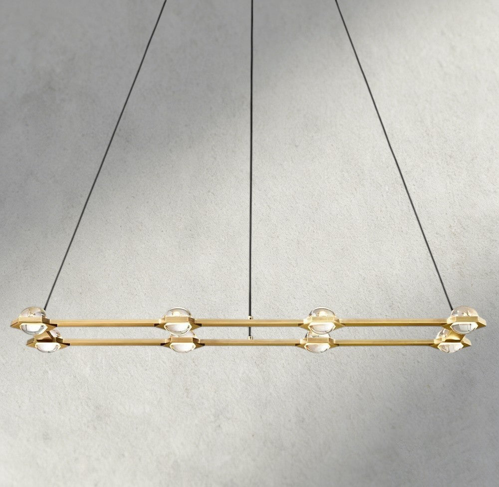 Ecletant Rectangular Chandelier 54", 72" - Zelno Lighting
