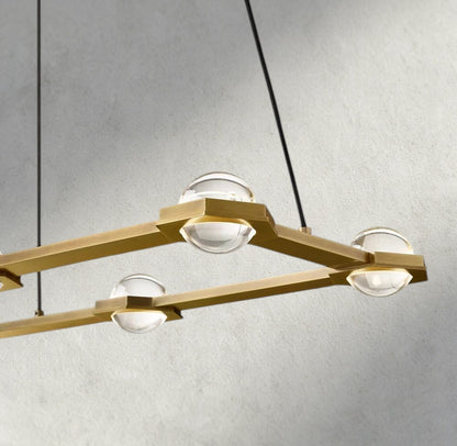 Ecletant Rectangular Chandelier 54", 72" - Zelno Lighting