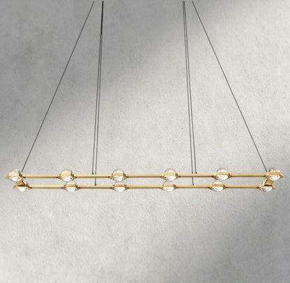 Ecletant Rectangular Chandelier 54", 72" - Zelno Lighting