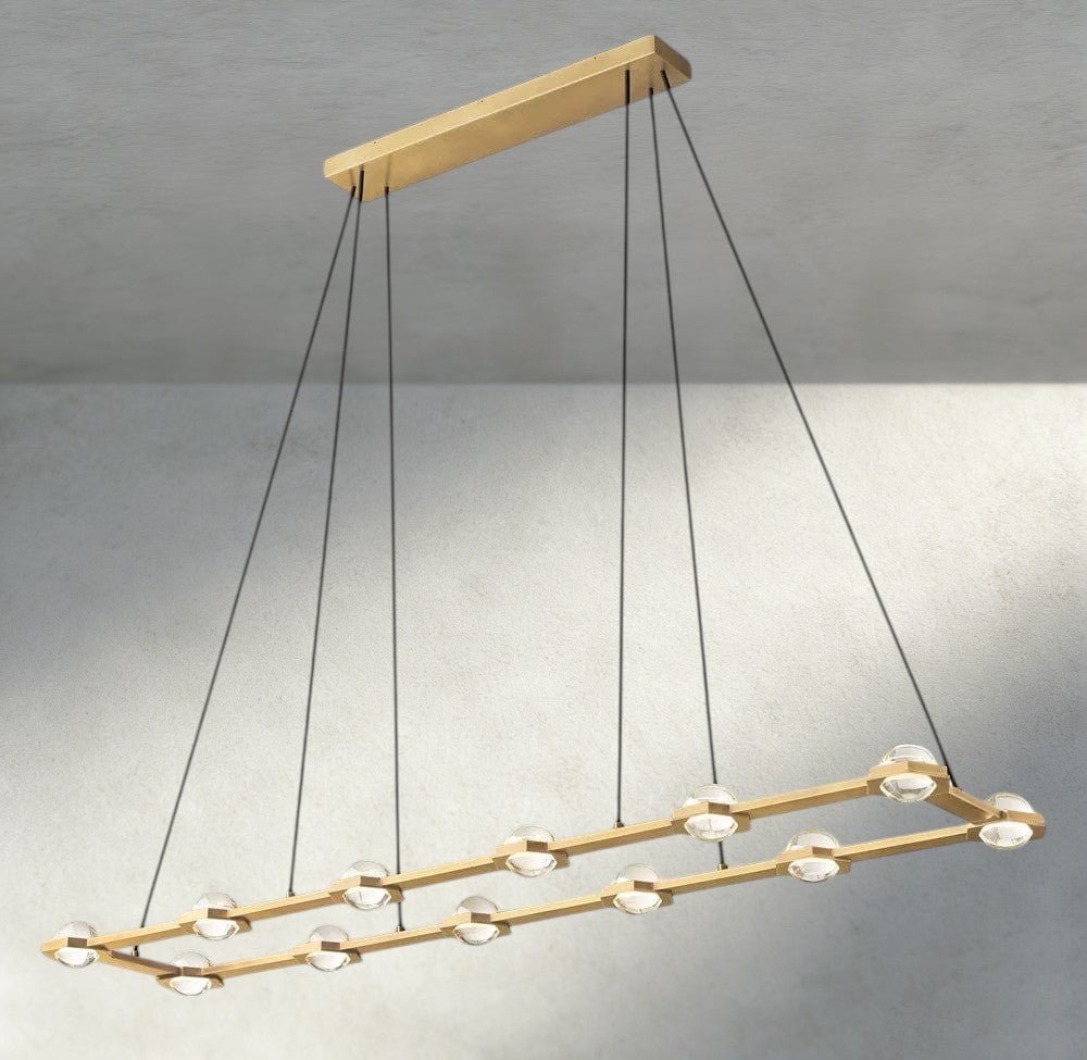 Ecletant Rectangular Chandelier 54", 72" - Zelno Lighting