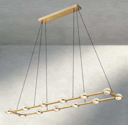 Ecletant Rectangular Chandelier 54", 72" - Zelno Lighting