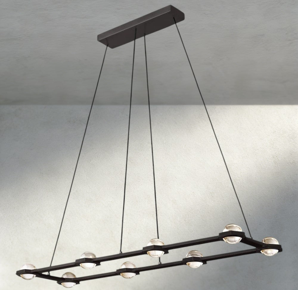 Ecletant Rectangular Chandelier 54", 72" - Zelno Lighting