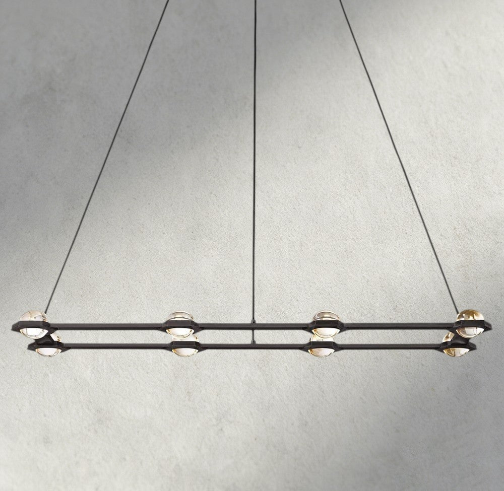 Ecletant Rectangular Chandelier 54", 72" - Zelno Lighting