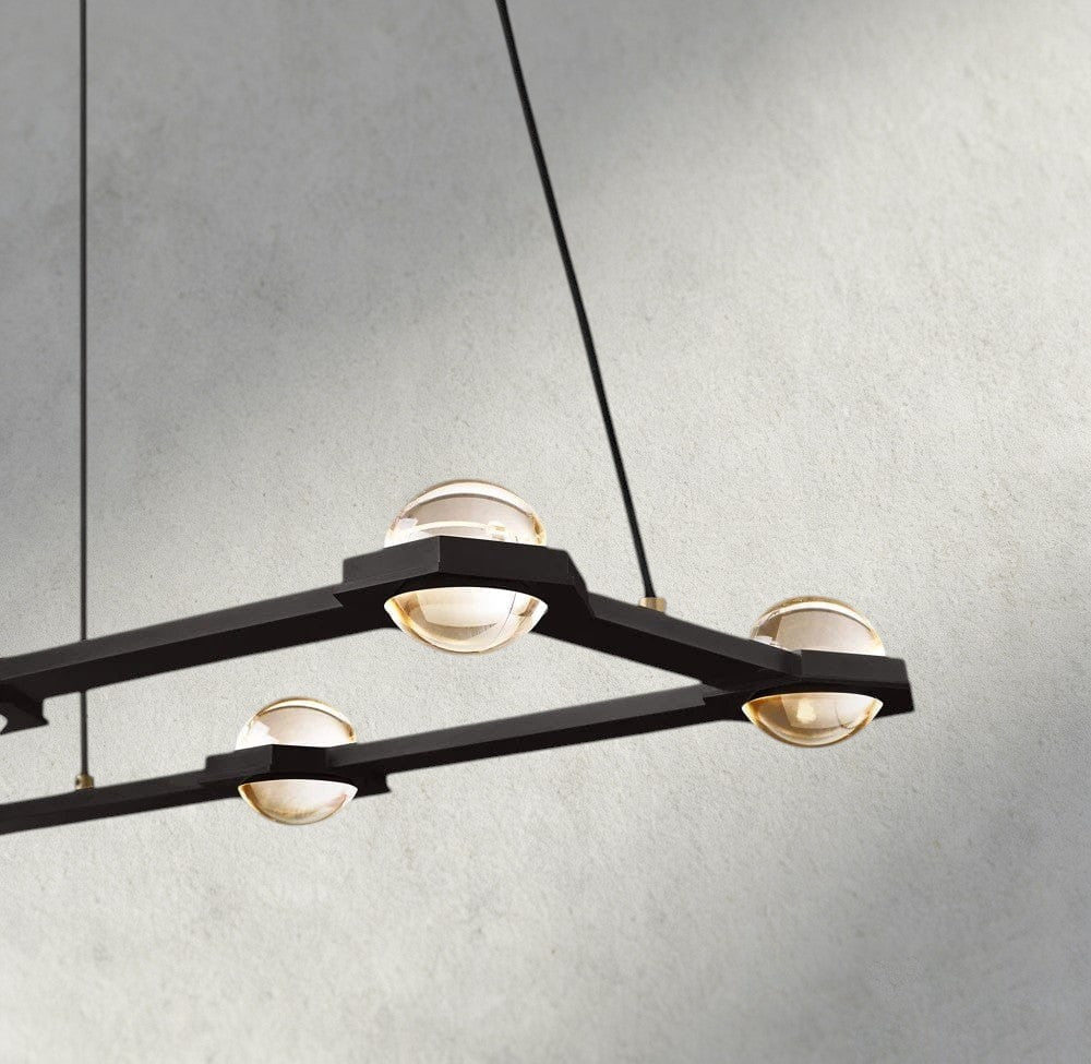 Ecletant Rectangular Chandelier 54", 72" - Zelno Lighting