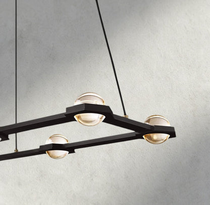 Ecletant Rectangular Chandelier 54", 72" - Zelno Lighting