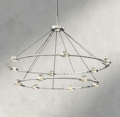 Ecletant Round Chandelier 36", 48", 60", Two - Tied 60" - Zelno Lighting
