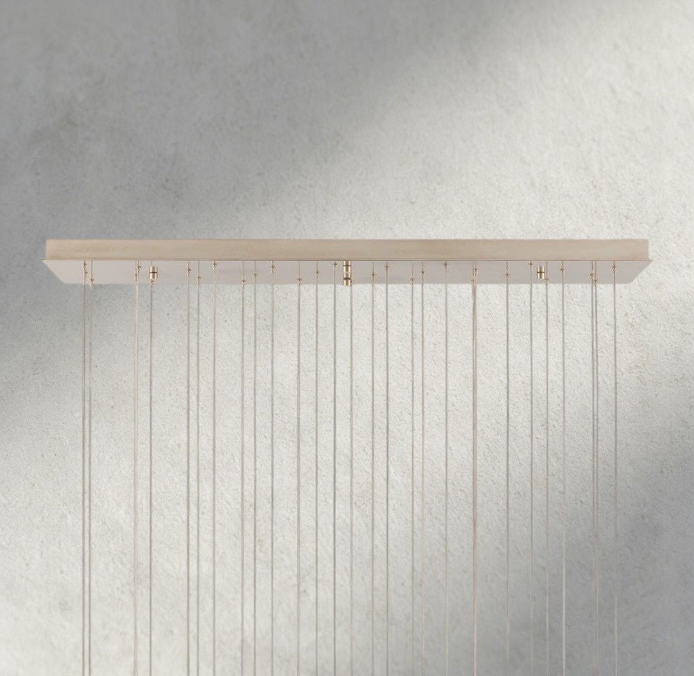 Edda Linear Glass Chandelier 48", 54" - Zelno Lighting