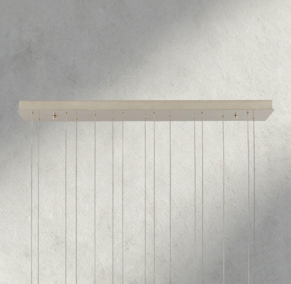 Edda Linear Glass Chandelier 48", 54" - Zelno Lighting