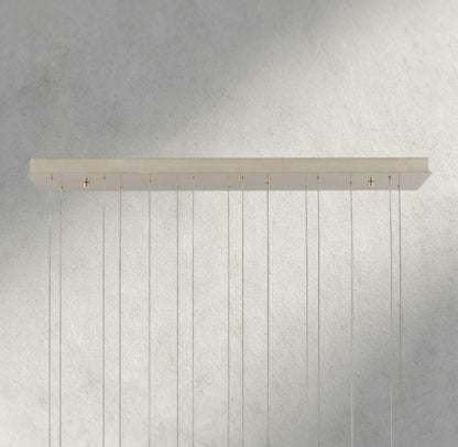 Edda Linear Glass Chandelier 48", 54" - Zelno Lighting