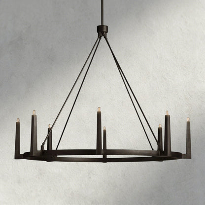 Emmet Round Chandelier 42", 54" - Zelno Lighting
