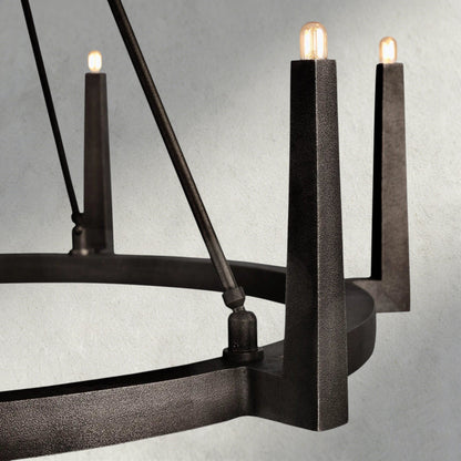 Emmet Round Chandelier 42", 54" - Zelno Lighting