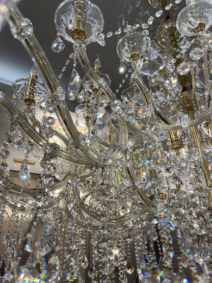 Extra Large Multi - layers Luxury Candle Branch Crystal Chandelier for Living Room/Foyer/Stairs - Zelno Lighting