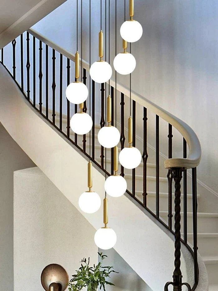Extra Large Nordic Minimalist Long Pendant Light for Spiral Staircase/High - ceiling Room - Zelno Lighting