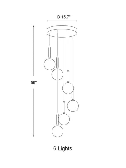 Extra Large Nordic Minimalist Long Pendant Light for Spiral Staircase/High - ceiling Room - Zelno Lighting