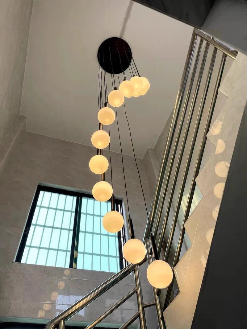 Extra Large Nordic Minimalist Long Pendant Light for Spiral Staircase/High - ceiling Room - Zelno Lighting
