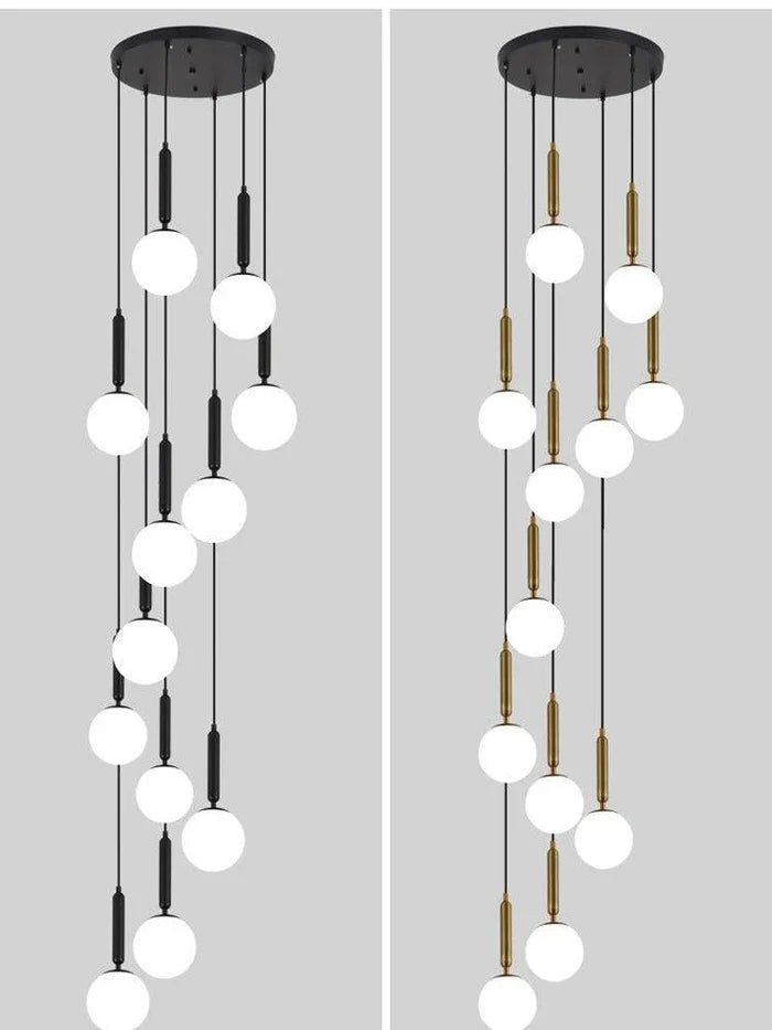 Extra Large Nordic Minimalist Long Pendant Light for Spiral Staircase/High - ceiling Room - Zelno Lighting