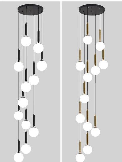Extra Large Nordic Minimalist Long Pendant Light for Spiral Staircase/High - ceiling Room - Zelno Lighting