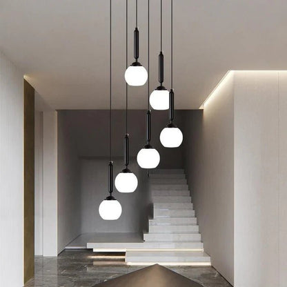 Extra Large Nordic Minimalist Long Pendant Light for Spiral Staircase/High - ceiling Room - Zelno Lighting